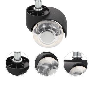 Office Chair Replacement 3" Heavy Duty Rubber Caster Wheels - Set of 4